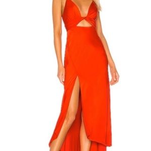 NWT Ronny Kobo Rozalia high-low dress in Watermelon Red size XS